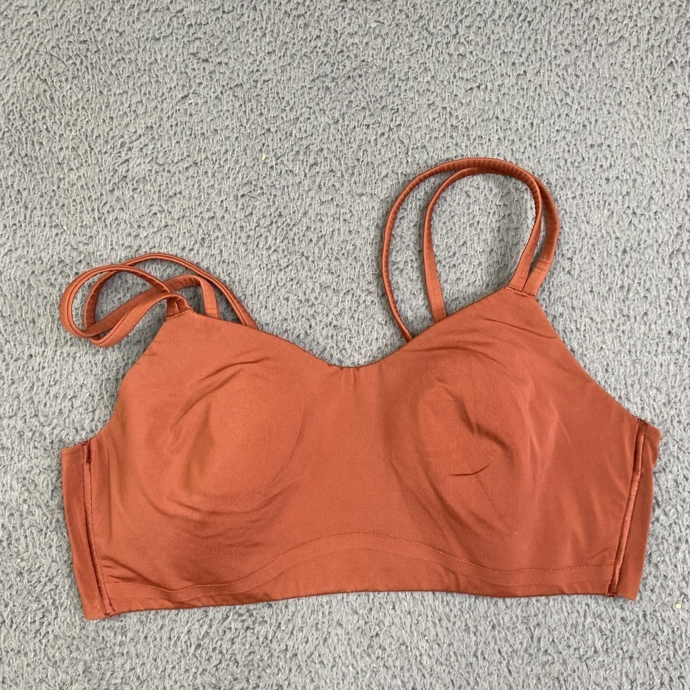 Lululemon Sports Bra Womens Rust Logo Yoga Casual Athleisure No Size